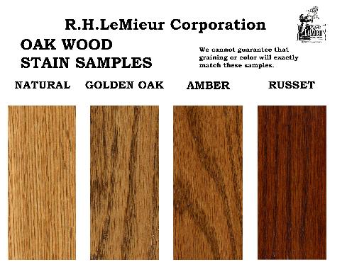 Oak Color choices from LeMieur